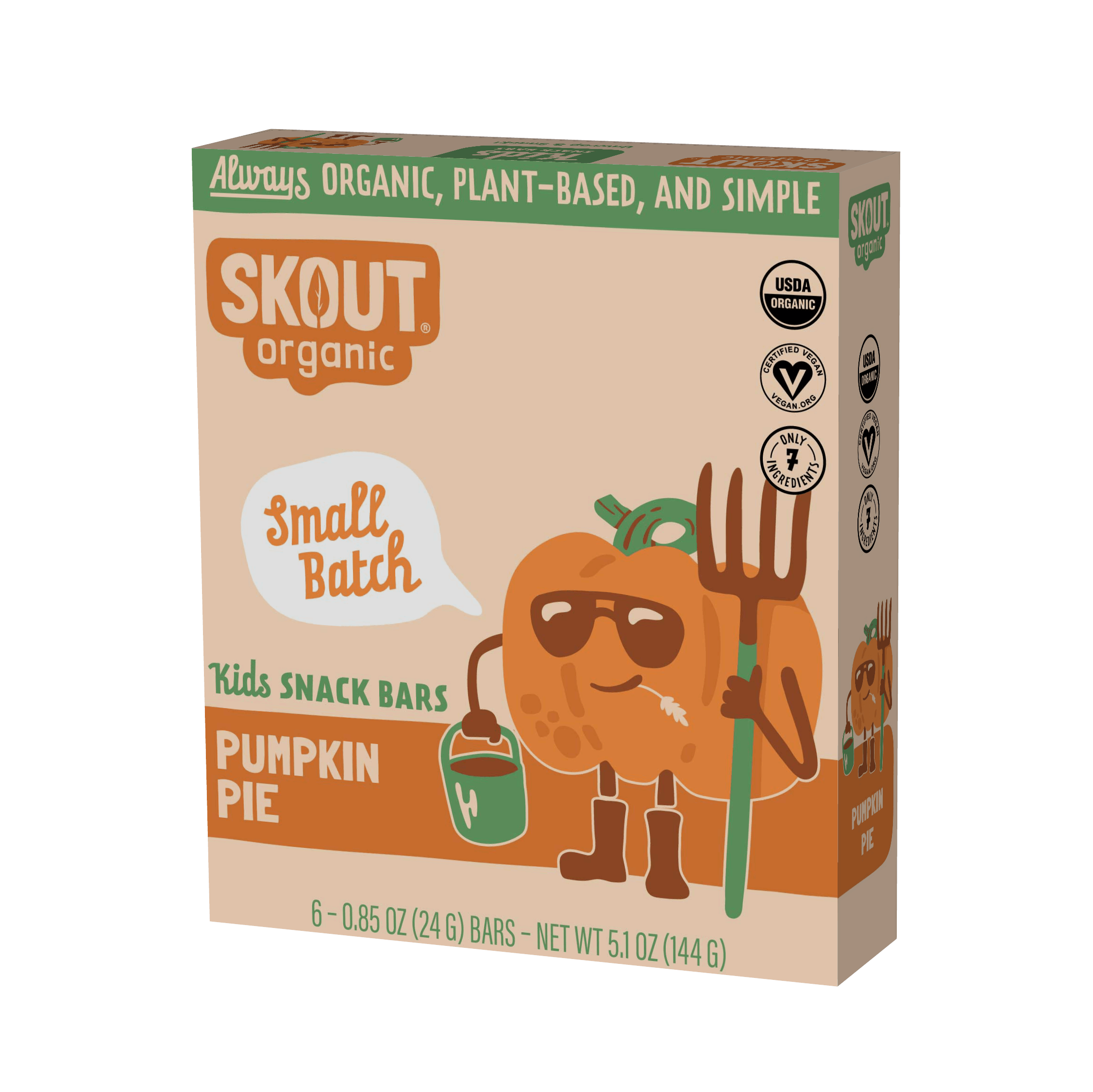 Skout Organic - Wholesale Snack bar - Skout Organic Pumpkin Pie Kids Snack Bar - Seasonal!2