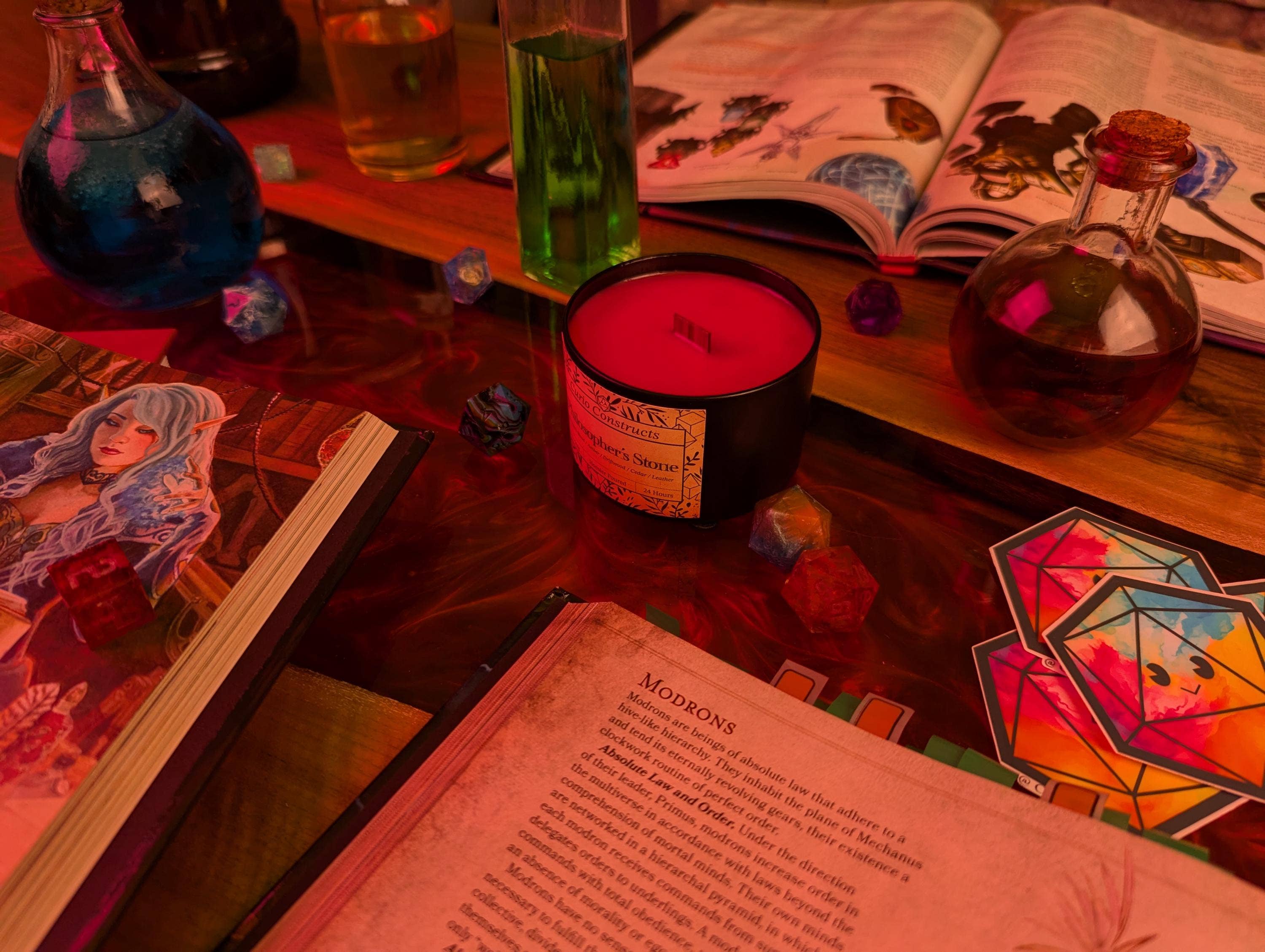 Curio Constructs - Wholesale Jar/Filled Candle - Philosopher's Stone | Fantasy Soy Wax Wood Wick Candle2