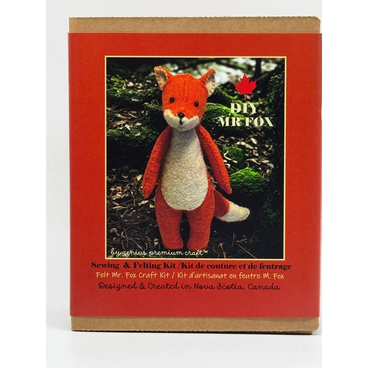Genius Premium Craft - Vente Kit de bricolage - Kit de couture et de feutrage Renard en feutre5