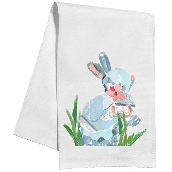 Blue Bunny Kitchen Towel for wholesale by RosanneBeck Collections