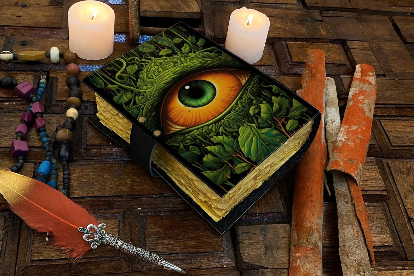 MNM HANDICRAFTS - Wholesale Journal/Diary - Eye Large Blank Leather Journal Book of Shadows Grimoire2