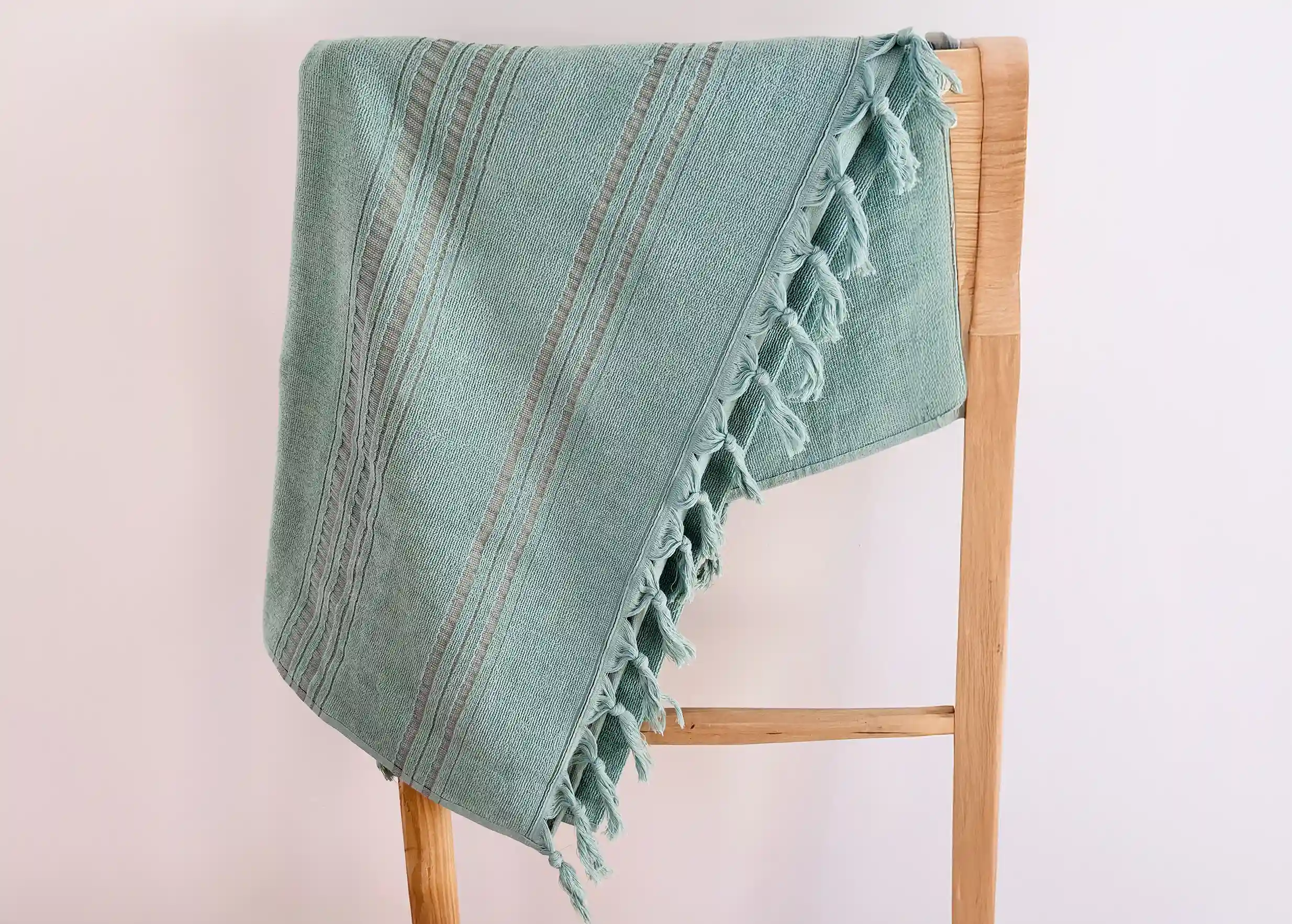 Karawan Authentic - Wholesale Badhanddoek - Organische katoen fouta van de DOLCE-collectie - Jade kleur3