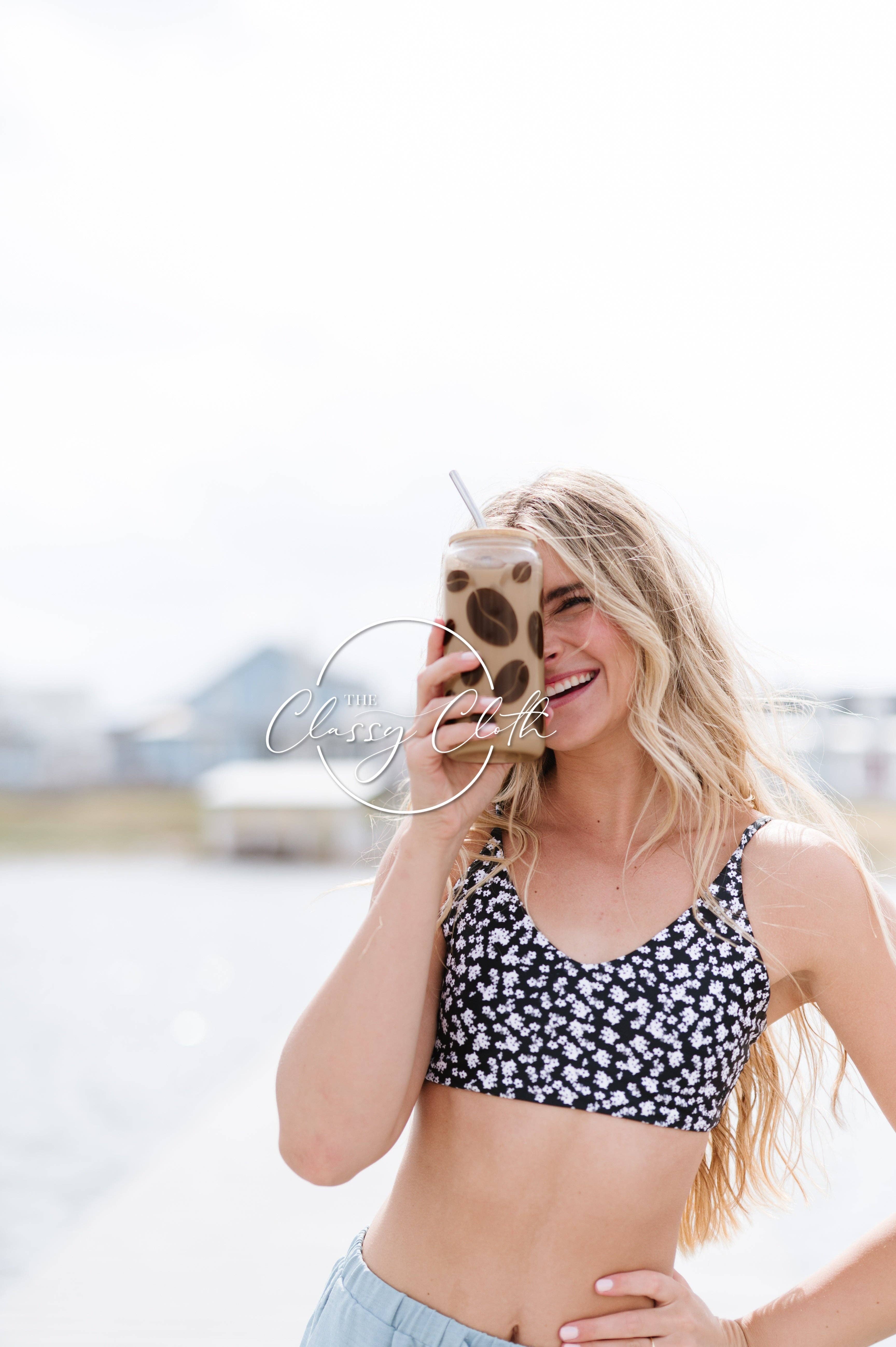 The Classy Cloth WS – wholesale Drinking glass/cup – Glass Cold Coffee Tumbler - RTS0