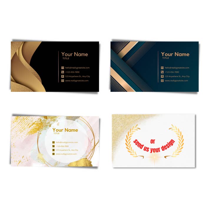 Business Cards, Custom Luxury Gold Foil for wholesale by Heritage Owl