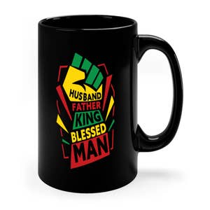 Men Coffee Mugs, Husband Cups, Father, Rhinestone Afro Black Men ,custom 3D  Bling Customized Father's Day Mug,custom Dad Cup,gift for Him. 