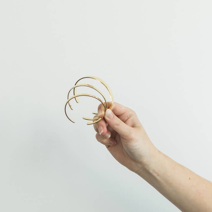 M STREET STUDIO - Wholesale Cuff Bracelet - Gold Band Cuffs2