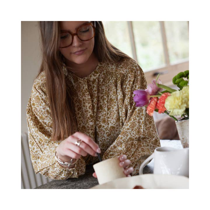 Bonheur du Jour - Wholesale Blouse - Women's - Elise Women's Blouse - Arushi Bronze Green2