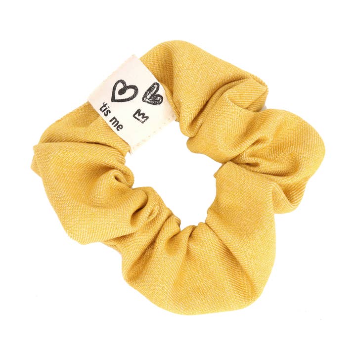 Gul Denim Scrunchie for engroshandel hos 'tis me