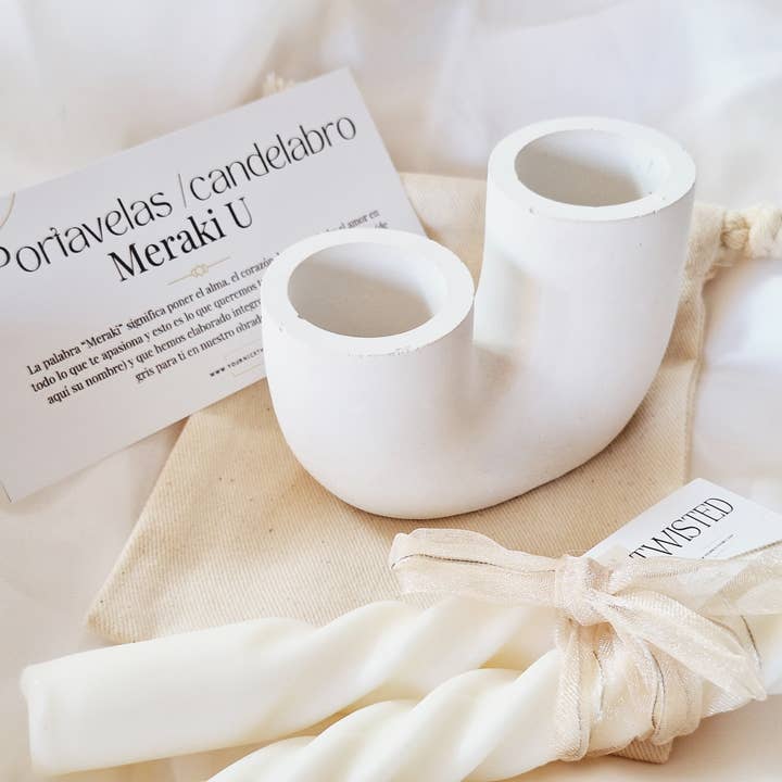Your Nice Things - Candles - – Großhandel Kerzenhalter – Kerzenhalter U aus grauem Zement2