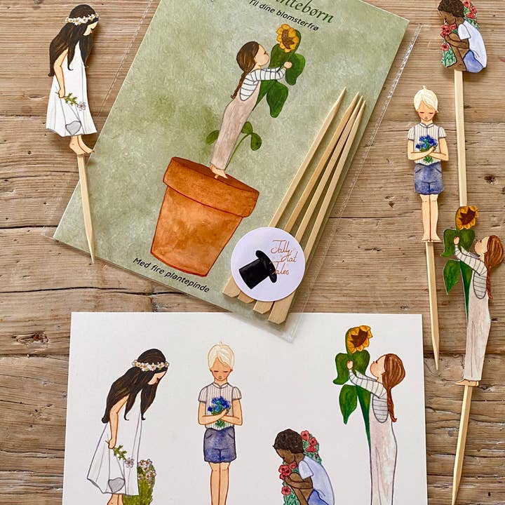 Tall Hat Tales - Wholesale DIY Craft Kit - Kids - Kids planting flowers