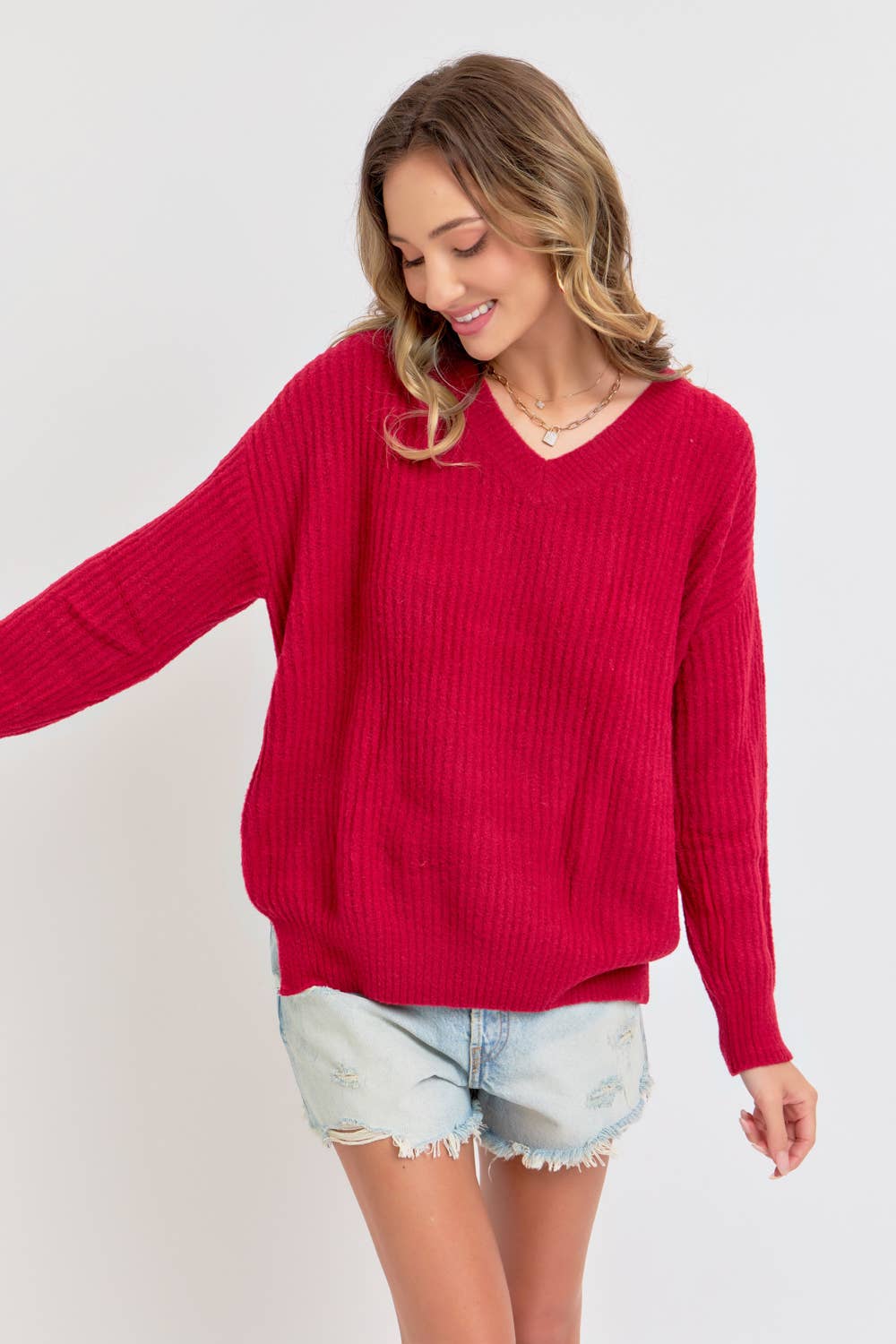 Sweet Lovely by Jen - Wholesale Knit Sweater - Women's -  EVERYDAY CASUAL  SWEATER55