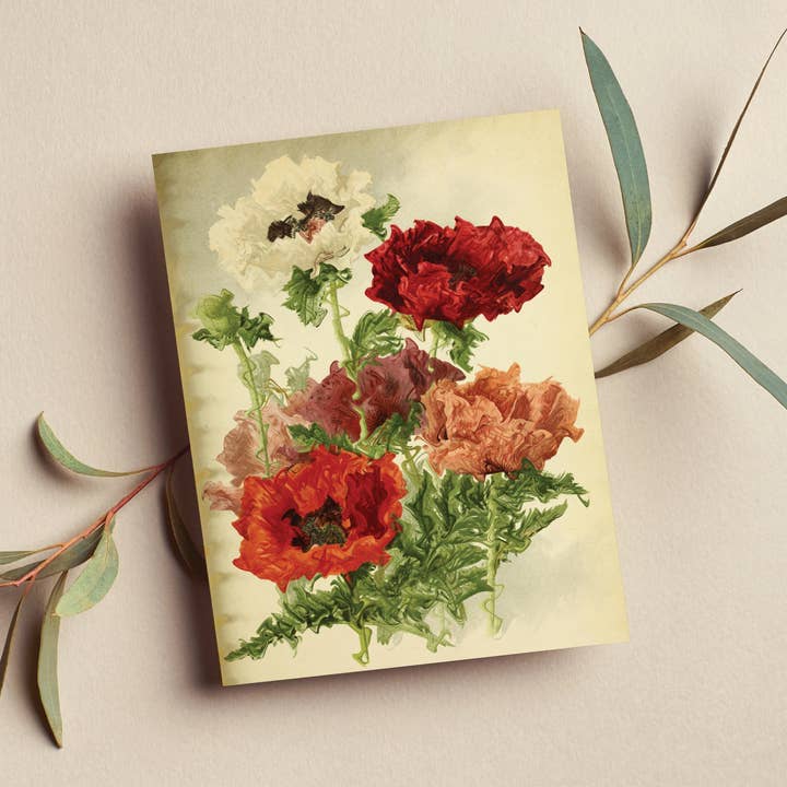 Vintage Flowers Card for wholesale by The Galek Sea