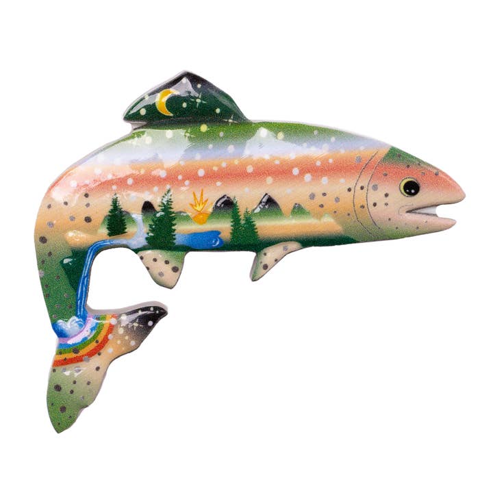 Rainbow Fish Relief Magnet for wholesale by Mother Moose Gifts