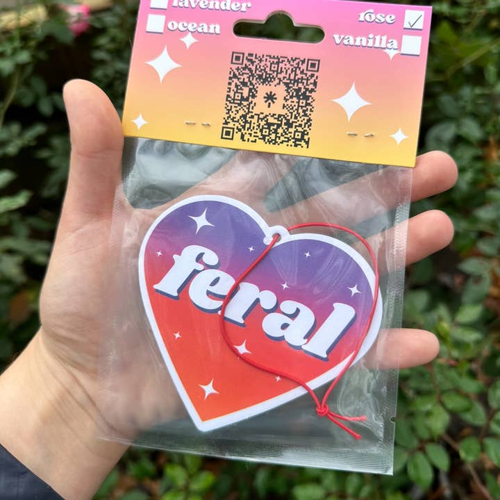 ShlemonArt - Vente Désodorisant pour voiture – femme - Désodorisant Feral, parfumé à la rose1