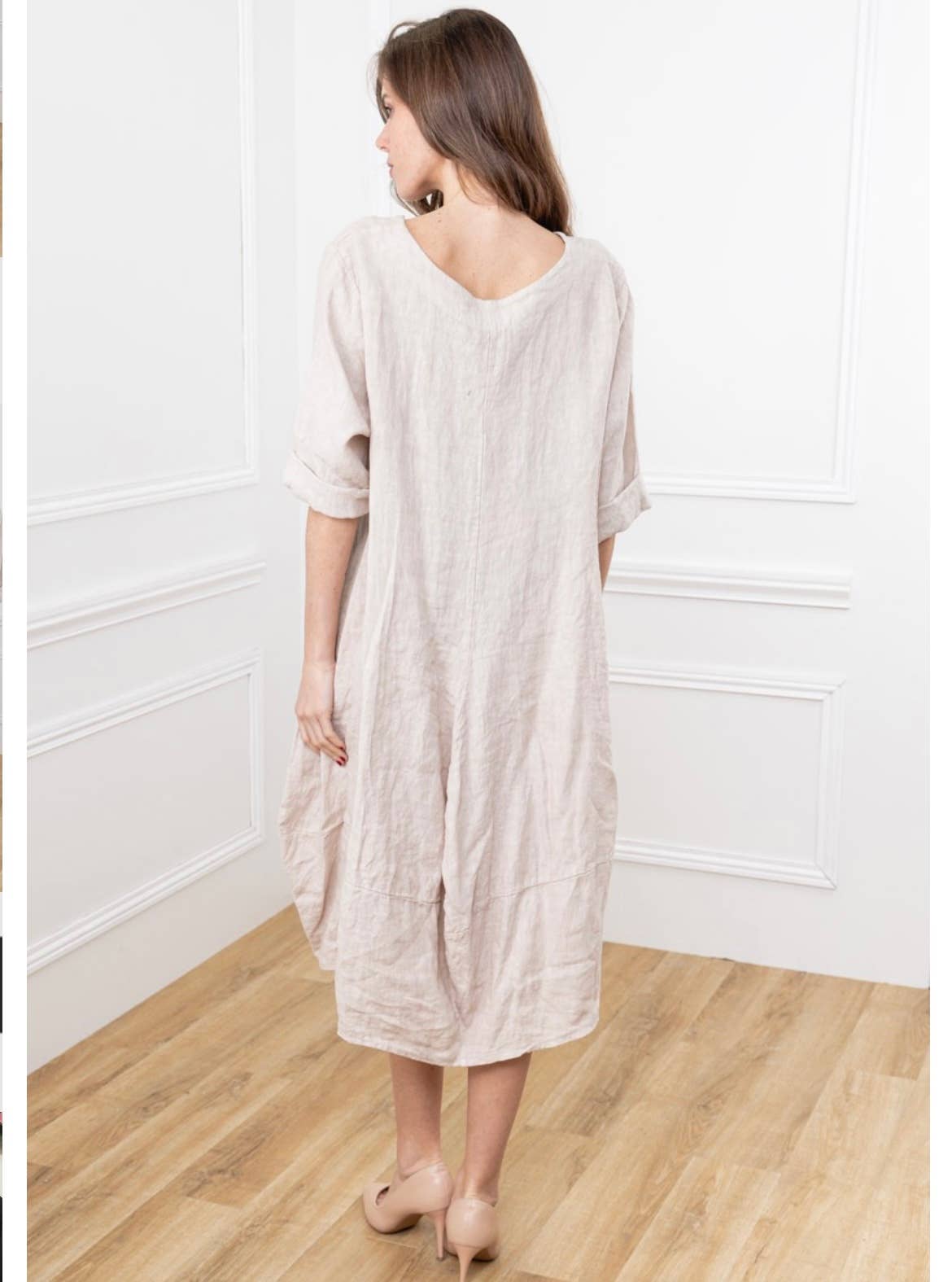 LINEN & COTTON HOUSE – wholesale Dress – Women's – 277 DRESS IN LINEN SPRING SUMMER CLOTHING1