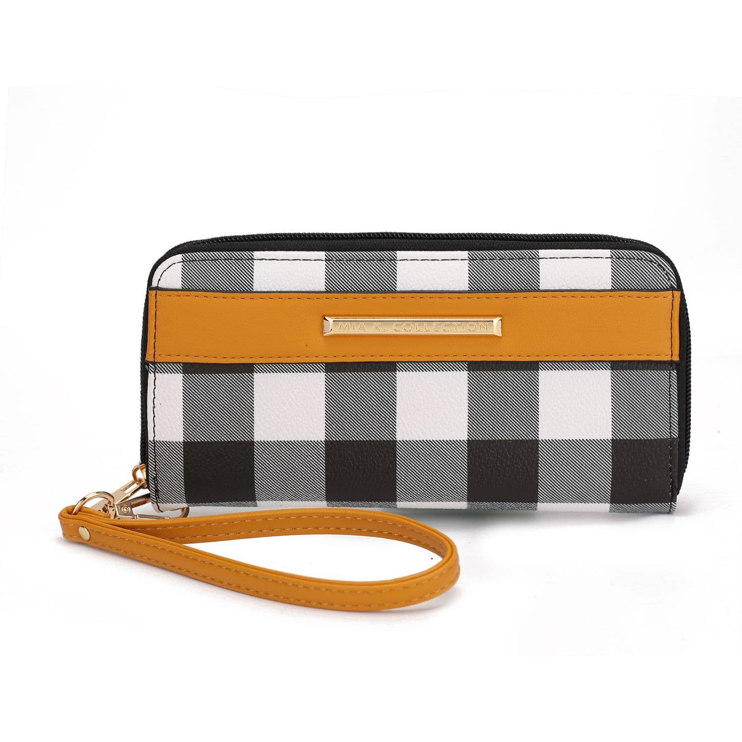MKF Collection - Wholesale Top Handle Bag - Women's - Gabriella Checker vegan leather Handbag With Wallet by Mia K16
