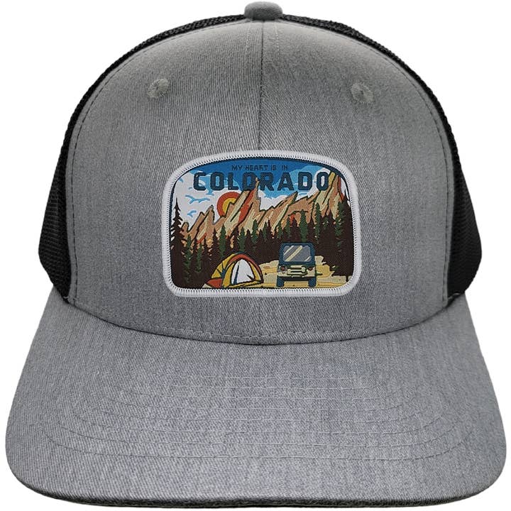 PNW Apparel - Wholesale Trucker Hat - Unisex - Colorado Trucker Hat With My Heart is in Colorado Patch8