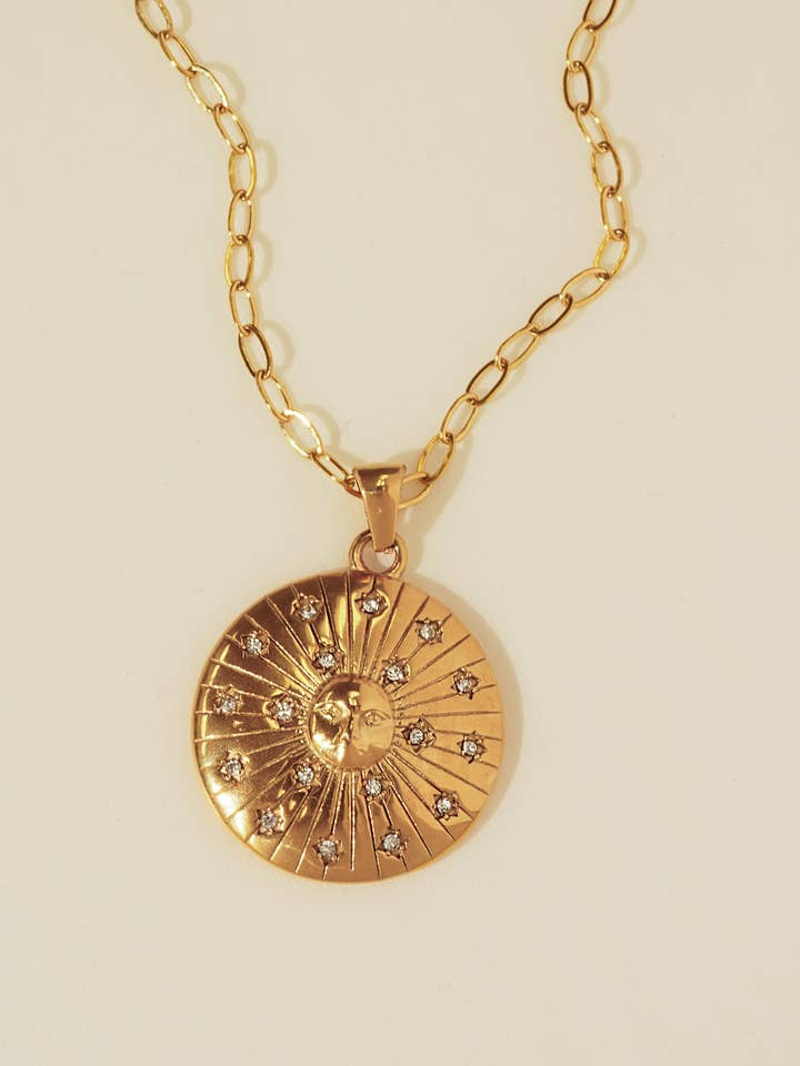 Sun Medallion Necklace for wholesale by KOZAKH