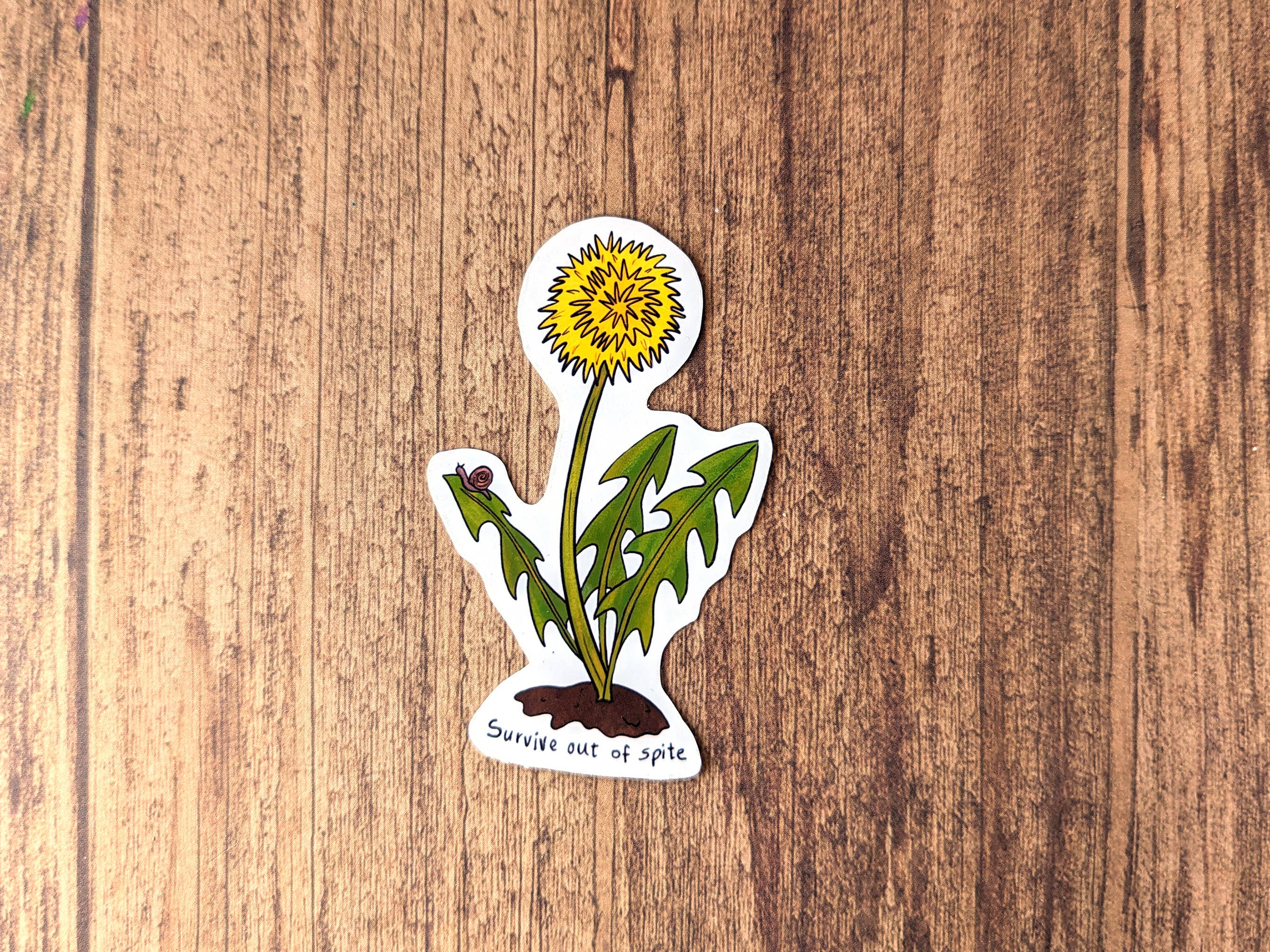Proper Wolf - Wholesale Sticker - Survive Out Of Spite Dandelion Vinyl Sticker Decal1