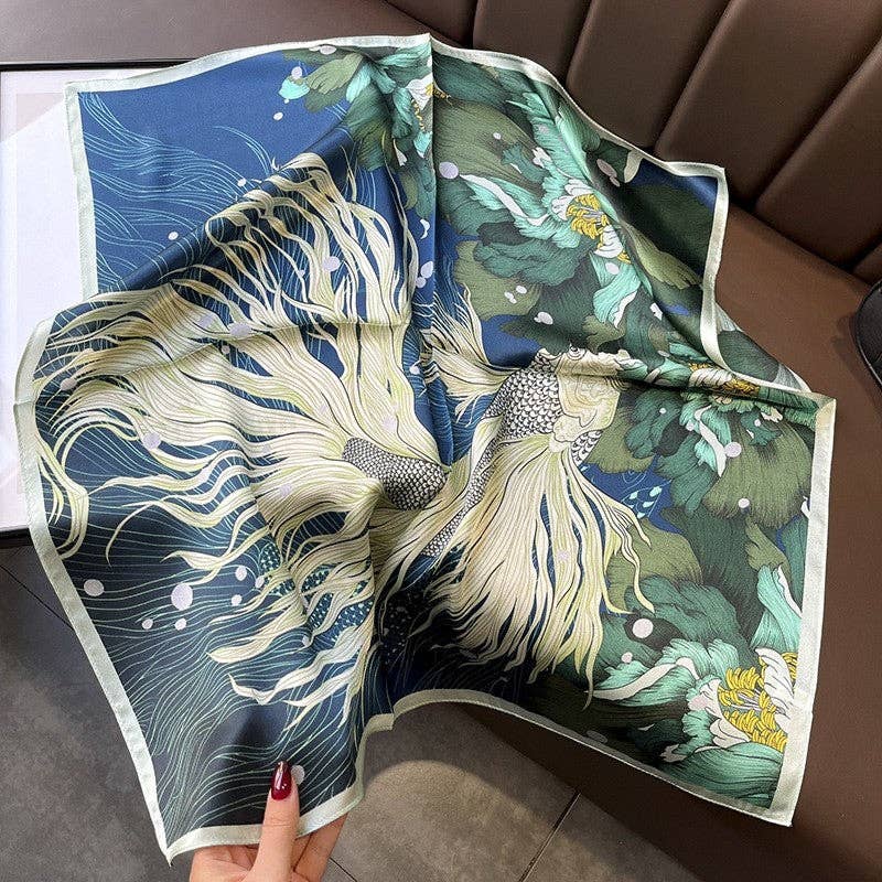 Mirazshoes WholeSale - Wholesale Scarf - Women's - Thin Printed Small Handkerchief2