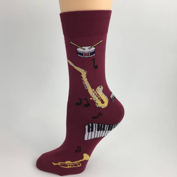 Calzini a tema jazz per la vendita all'ingrosso da parte di SongLily