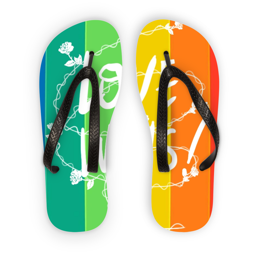 IAKAM - Wholesale Flip Flops - Women's - Love Wins "Color me Bold" Adult Flip Flops0