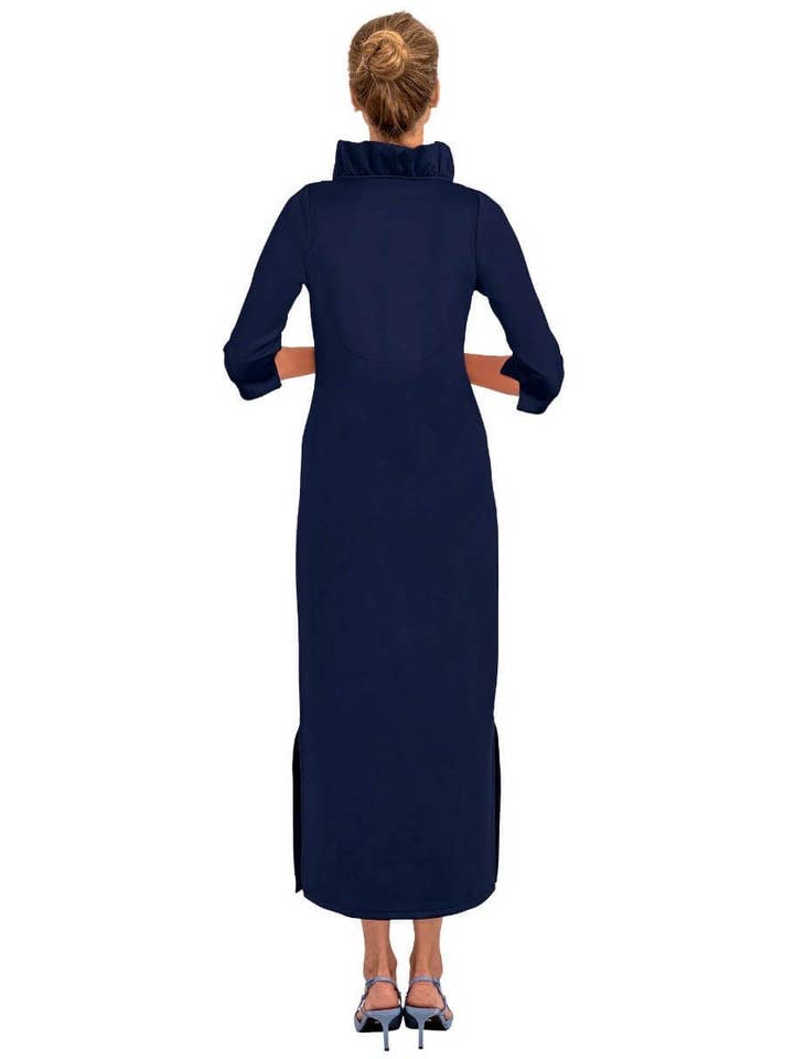 Gretchen Scott LLC - Wholesale Dress - Women's - Ruffneck Maxi Dress - Solid8