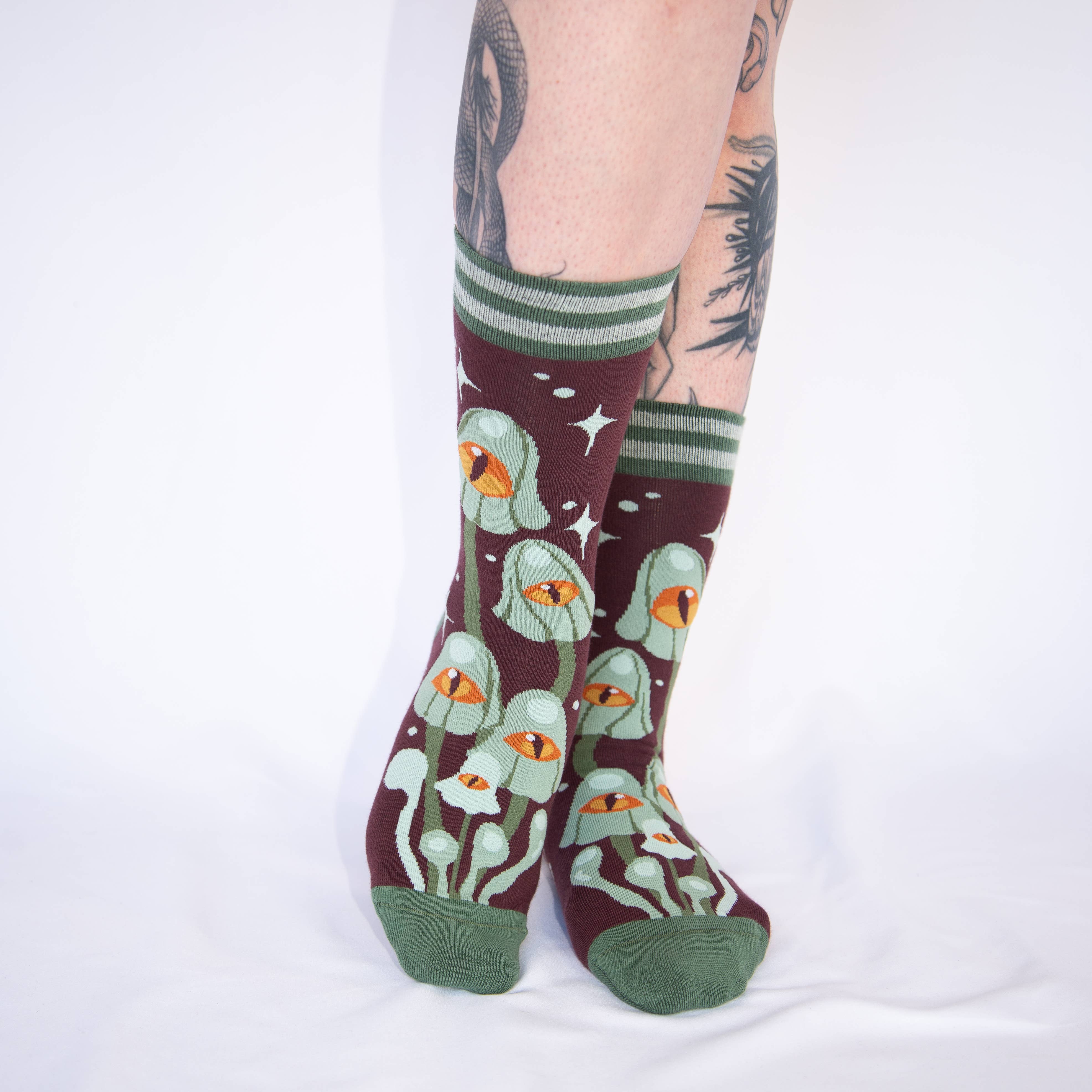 FootClothes LLC - Wholesale Socks - Unisex - Mystic Mushrooms Crew Socks15