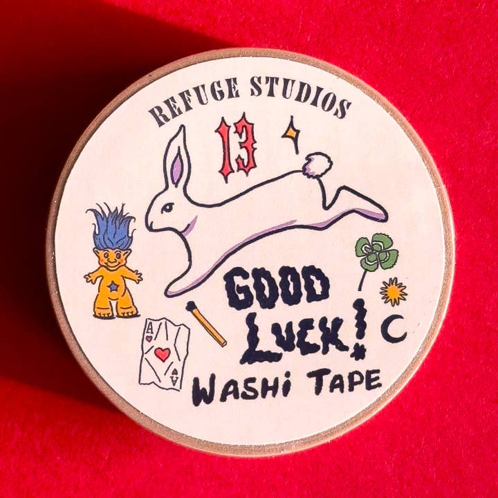 Good Luck! Washi Tape for wholesale by Refuge Studios Iowa City