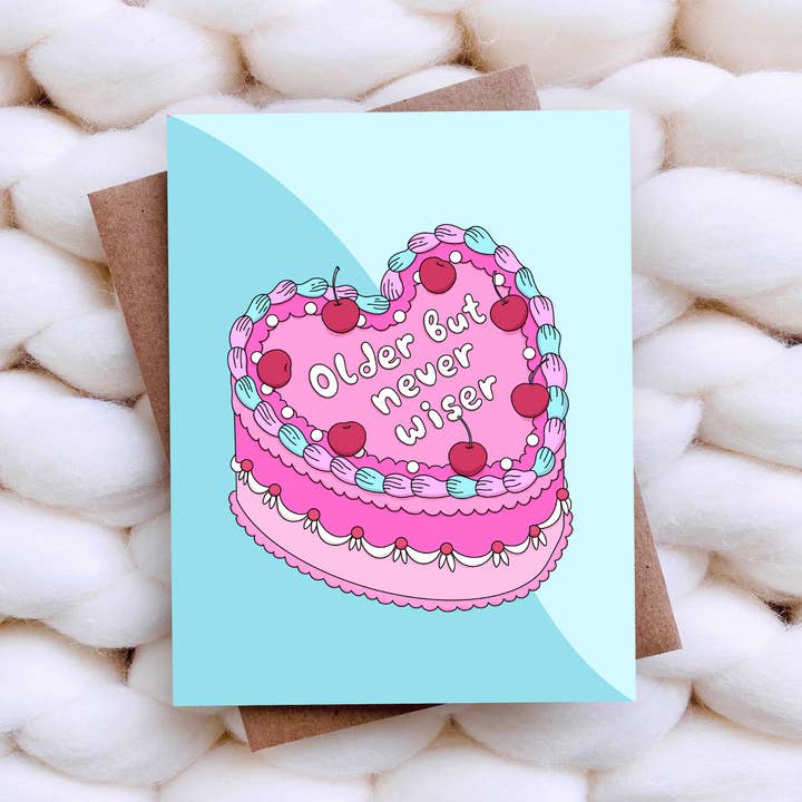 Top Hat and Monocle – wholesale Födelsedagskort – Older Never Wiser - Roligt födelsedagskort Roligt Bday Cake Card
