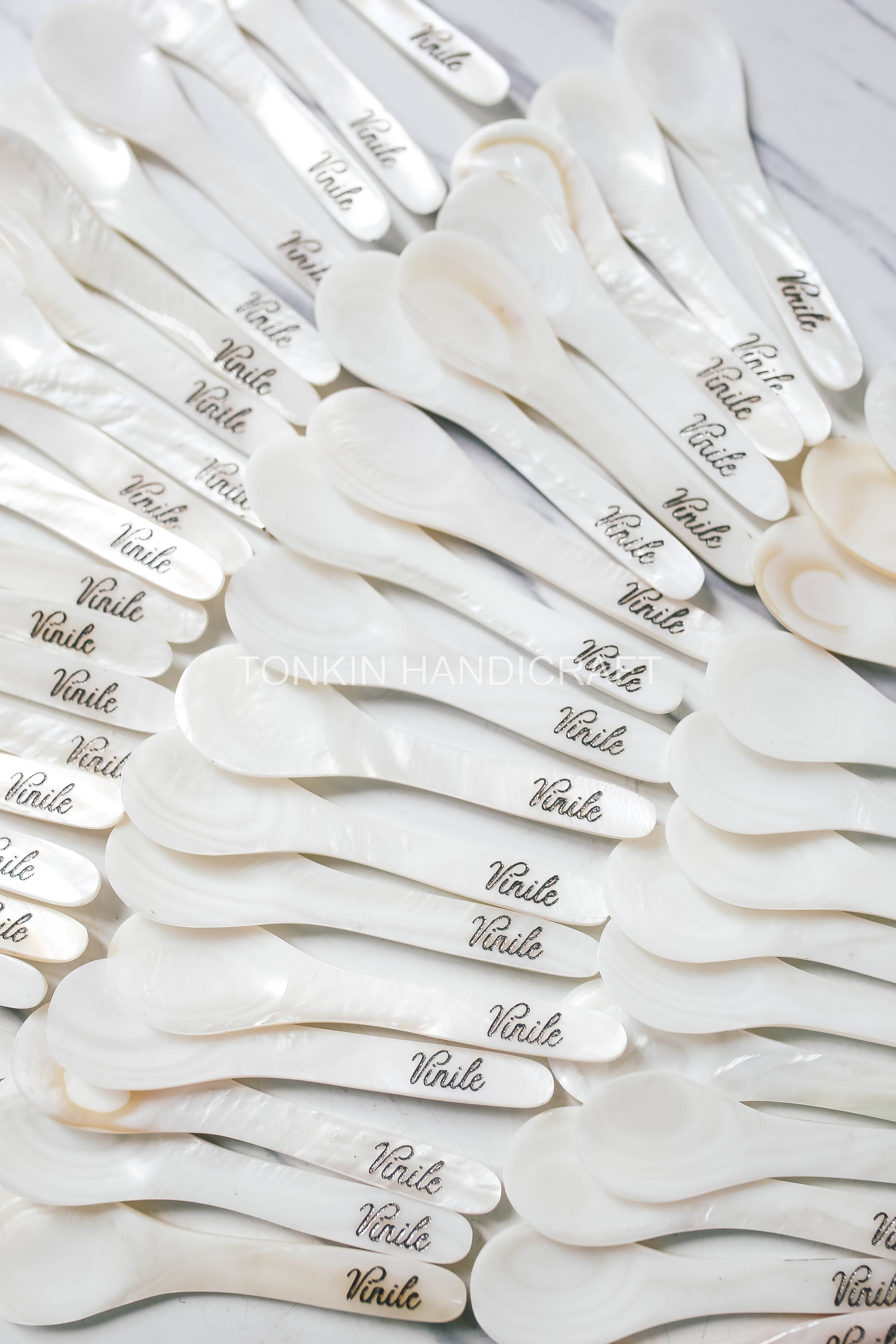 Tonkin Handicraft – Colher de mesa (talheres) por atacado – Colher Mun de Concha para Caviar3