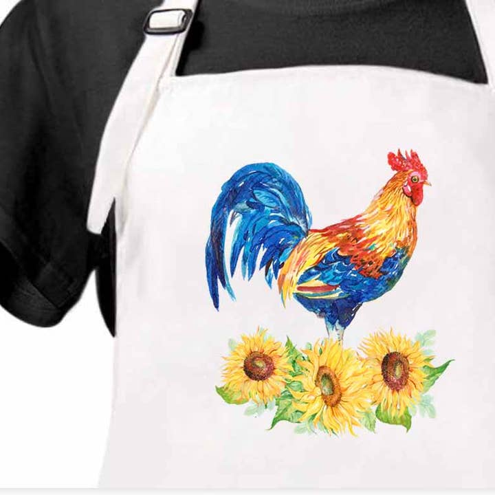 Rooster and Sunflower Apron for wholesale by M Design Studio Gifts