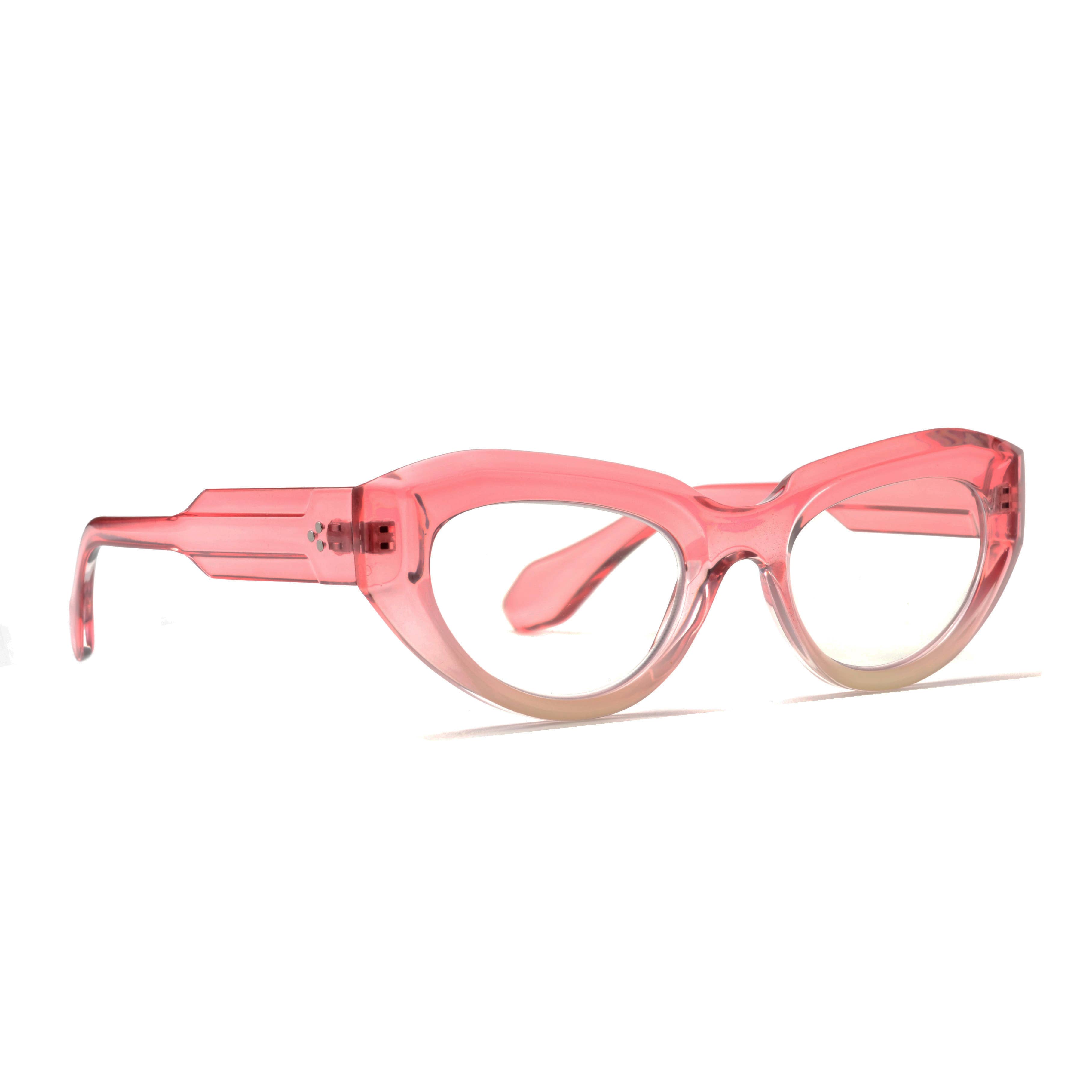 Ryan Simkhai Eyeshop – wholesale Eyeglasses – Unisex – KEIKO | Transparent Pink | Ivory | Blue Light1