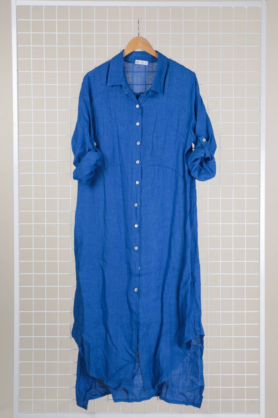 la maison des fibres naturelles - Wholesale Button Down Shirt - Women's - Long shirt dress 68036 100% LINEN18