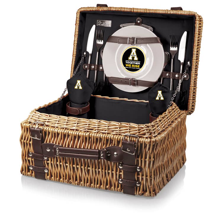 App State Mountaineers Champion Picnic Basket for wholesale by Picnic Time Family of Brands