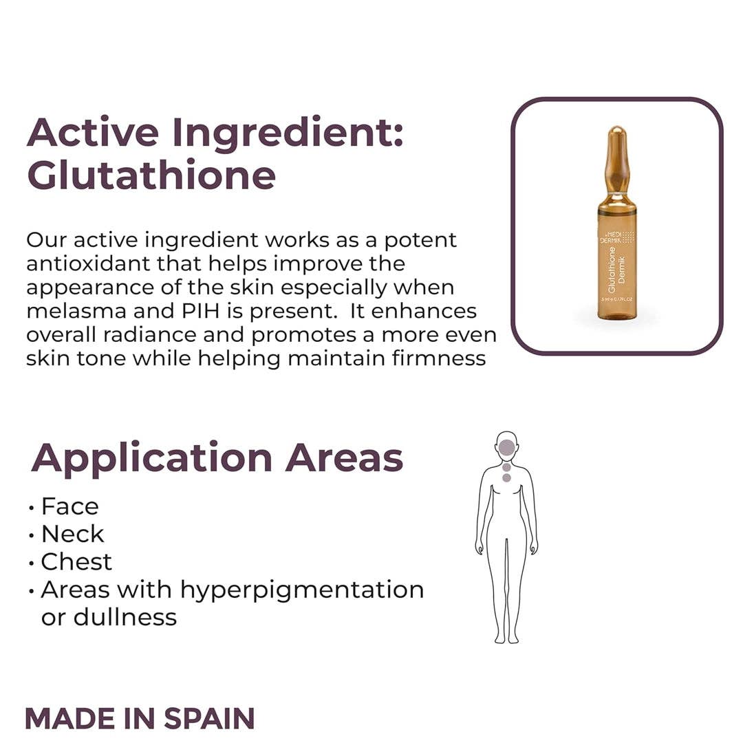 SlimSpa The Body Care Specialists - Wholesale Facial Serum/Concentrate - Glutathione Ampoules  (DERMIK)3