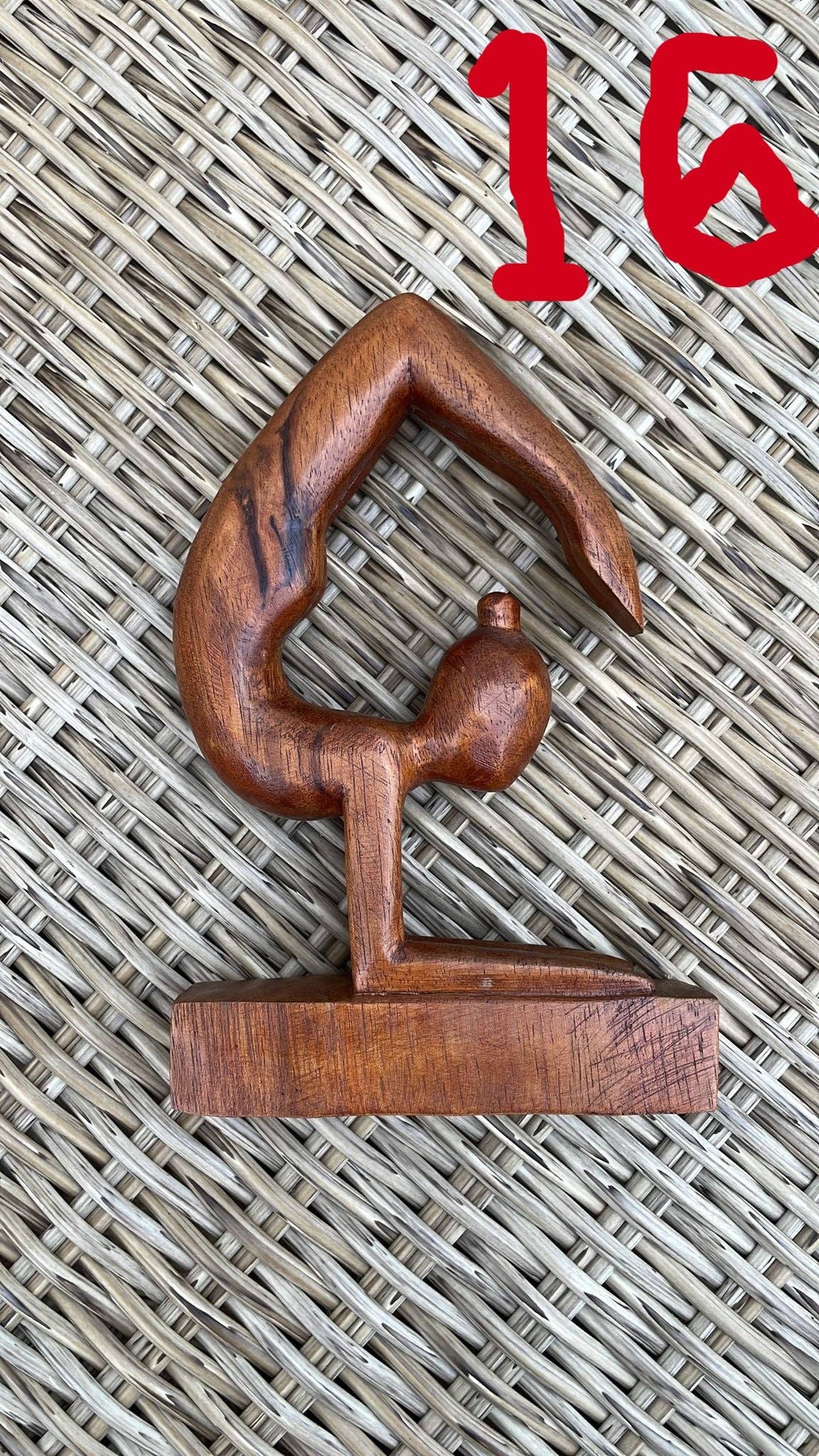Ubud Glass - Wholesale Sculpture - Hand-Carved Wooden Yoga Poses Art - Serene and Spiritual Home Decor14