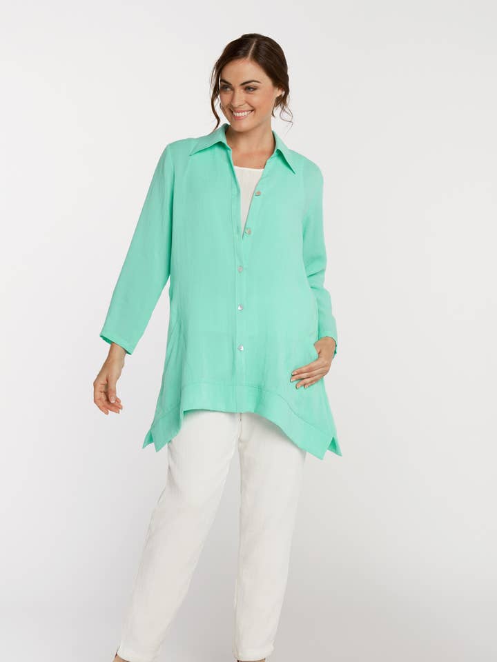 SALE - AA222 - Triangle Linen Tunic for wholesale by Fridaze