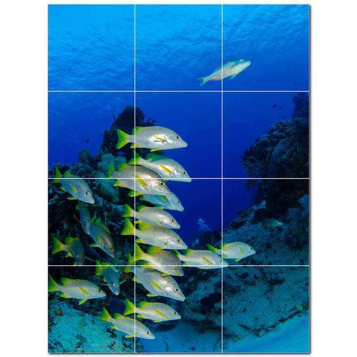 Sea Life keramiske fliser vægmaleri PT500418 for engroshandel hos Picture-Tiles.com