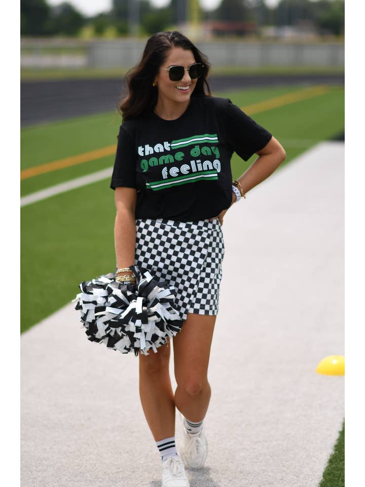 Black Green That Game Day Feeling Tee for wholesale on Faire1