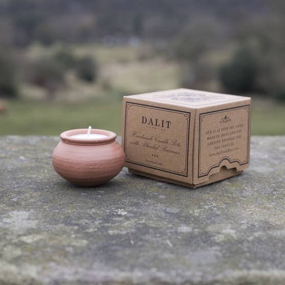 Dalit Goods Co - Wholesale Jar/Filled Candle - Handmade Beeswax Terracotta Candle - Karan Coconut Scented2