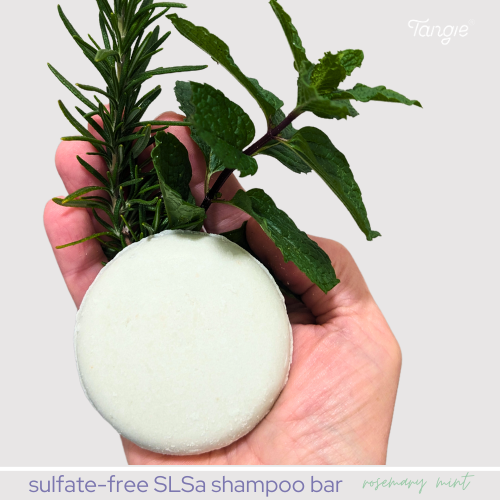 Tangie LLC - Vente Disques de shampoing/shampoings solides - Tangie Shampooing Solide Sans Sulfate Romarin Menthe Poivrée Végan0