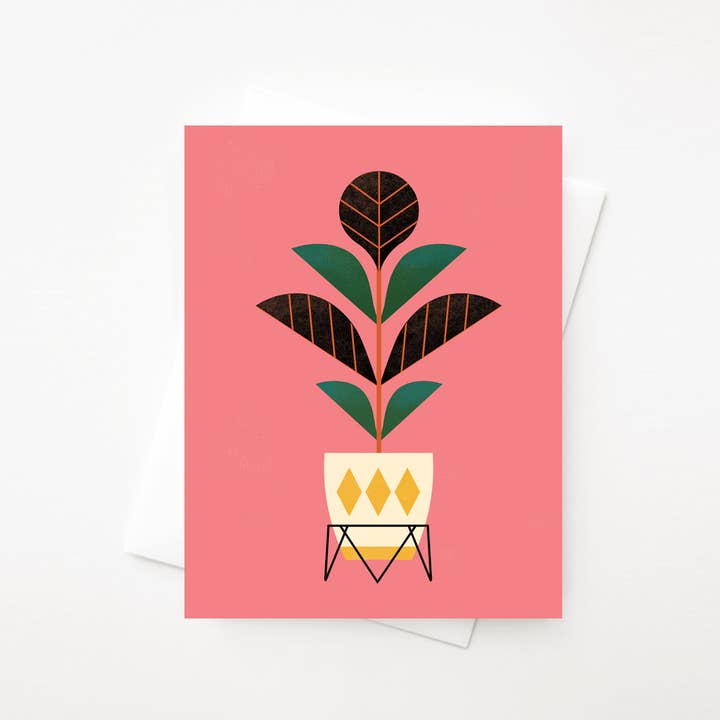 Fiddle Leaf Card för wholesale av Amber Leaders Designs