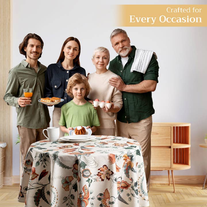 Maison d'Hermine - Design in Every Thread - Wholesale Tablecloth - Tablecloths 100% Cotton - 3 Shapes - Dalida Fall10