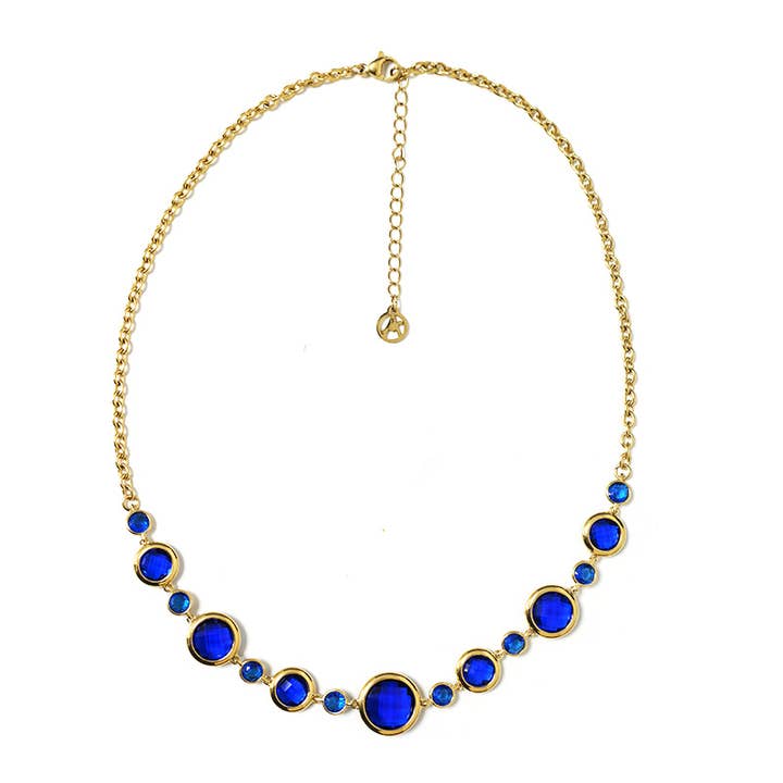 COLLAR CON CRISTALES REDONDOS COLOREADOS para venta al por mayor de AMORINO SRL