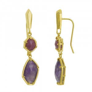 Natural stone drop earrings for wholesale by Morana