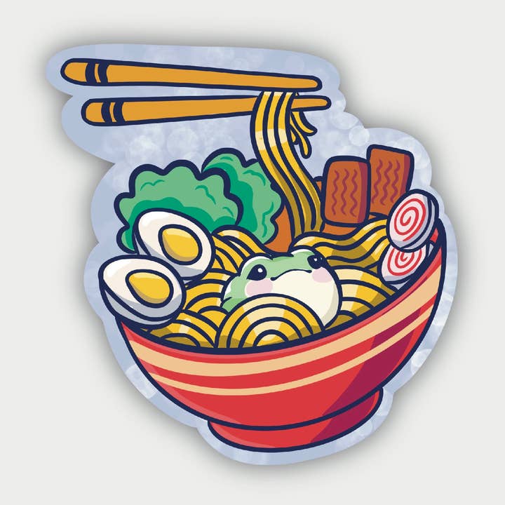 Sticker met Kawaii Pho-soep voor wholesale door Petal and Smoke Co.