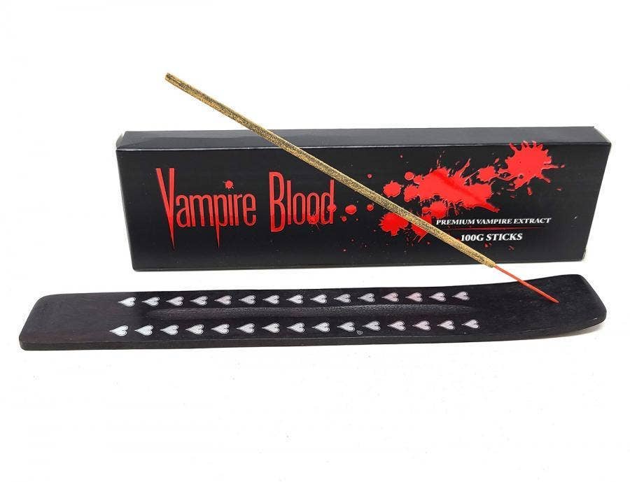 GREENROOTS USA LLC - Wholesale Incense - Vampires Blood Incense 100 Grams With Wooden Incense Burner0