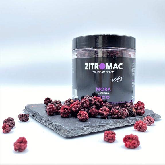 ZITROMAC Soluciones Cítricas S.L. – Großhandel Getrocknete/dehydrierte Früchte – BLACKBERRY - GEFRIERGETROCKNET - kleines Glas