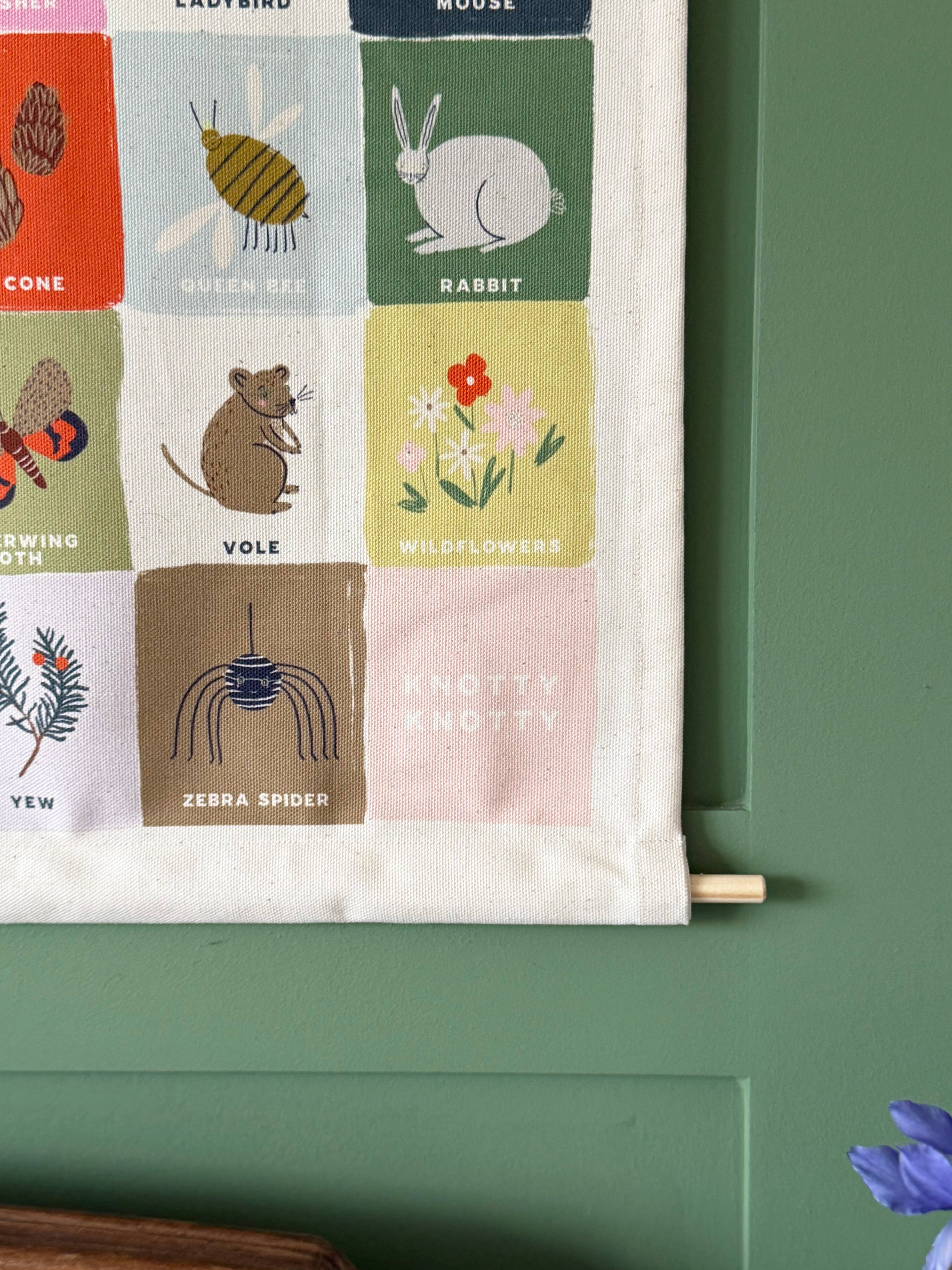 Knotty Knotty - Wholesale Banner - Kids & Baby - Rainbow Woodland Alphabet Printed Fabric Banner4